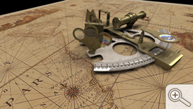 3D Sextant on Map