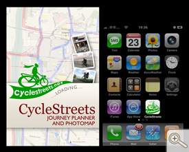 Icon and splash screen design for CycleStreets App